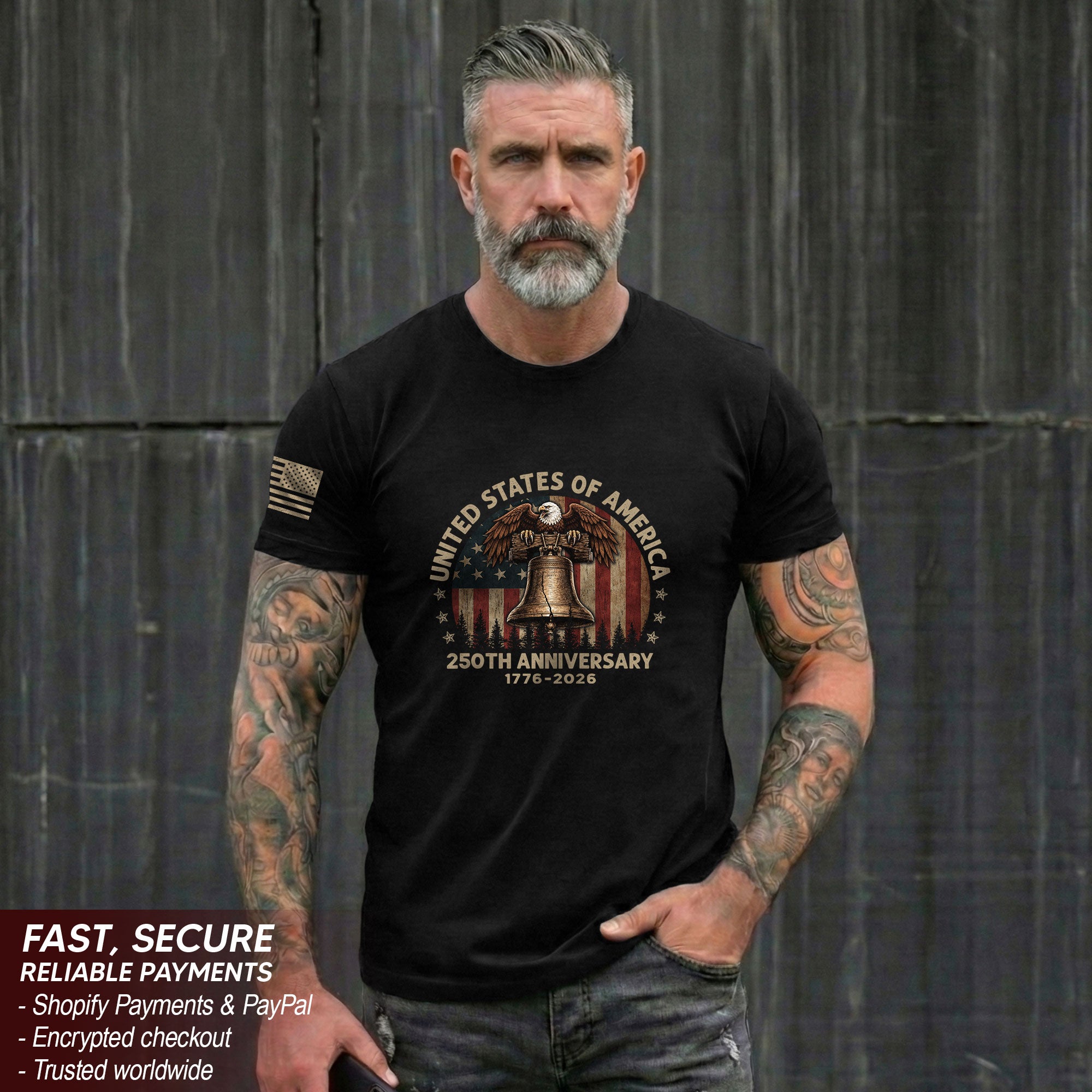 United States of 250 Years America Anniversary Shirt 1776-2026 Eagle Liberty Bell Patriotic