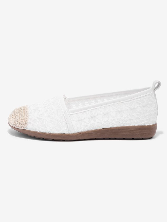 White Romantic Lace Wearable Sole Flat Shoes