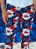 3D printing Floral Vintage Tight Independence Day 250th Anniversary Casual Leggings