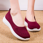 Women's Casual Single Shoes Slip-on Loafers Flats Comfortable Breathable Slip-resistant Walking Shoes For Everyday Wear