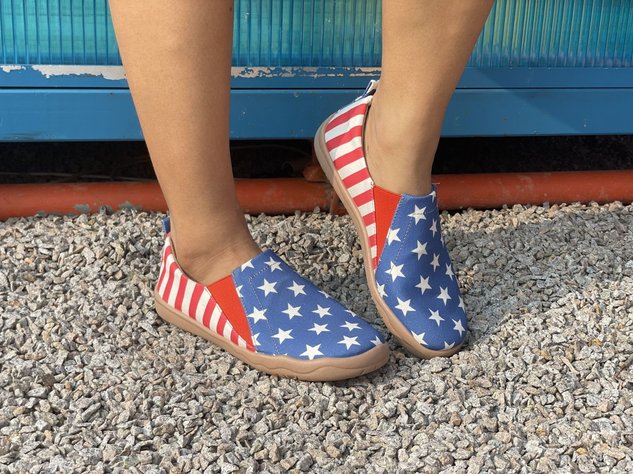 All Season America Flag Canvas Shallow Shoes