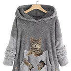 lambswool coat with animal print