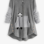 Thick Zip Up Jacket - Panda