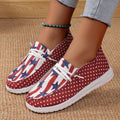 America Flag Canvas All Season Casual Shallow Shoes