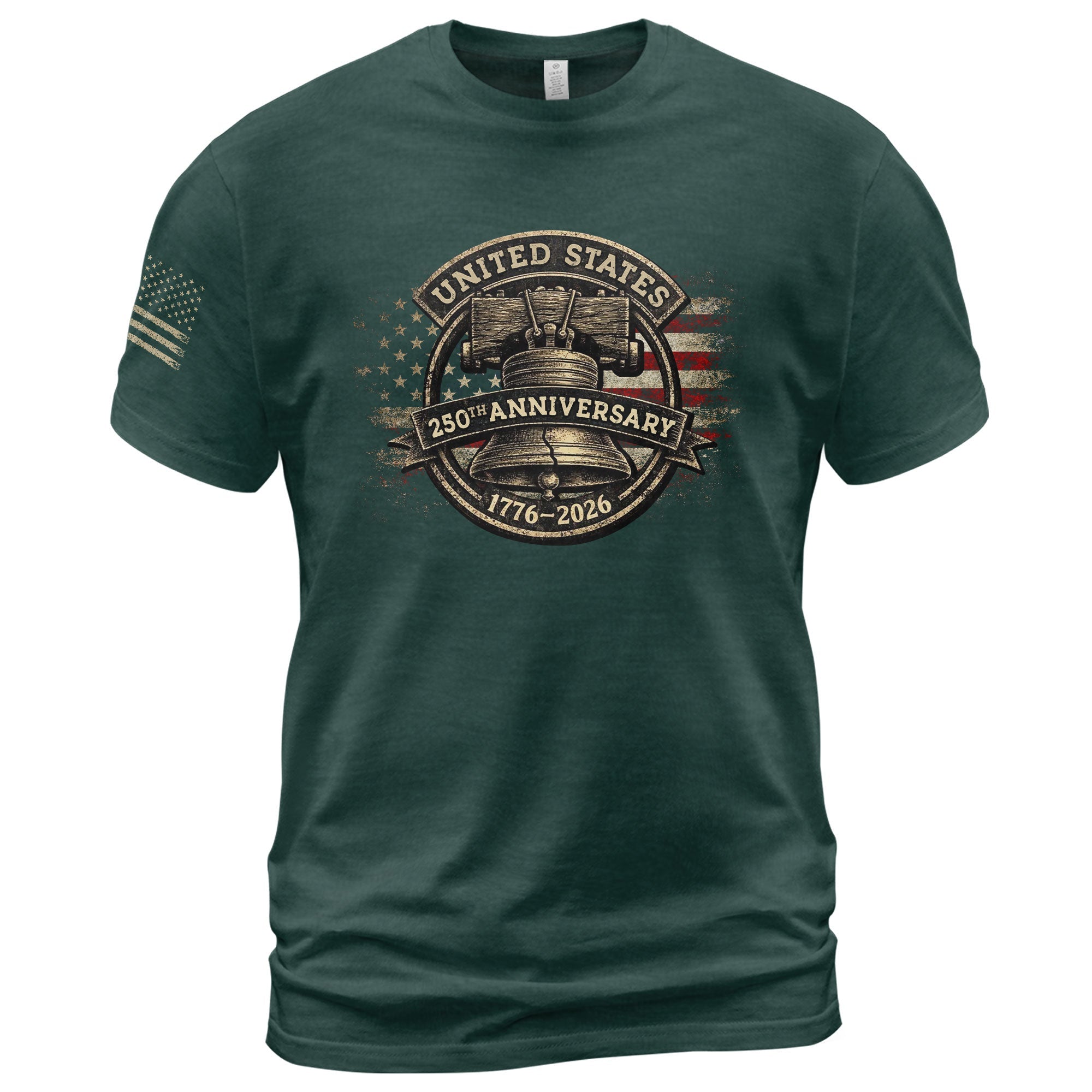 USA 250th Anniversary Shirt 1776-2026 Liberty Bell Patriotic American Flag