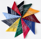 European and American hip-hop silk scarf for women 50cm cotton and linen small square scarf new style niche personality cashew print headscarf waist scarf