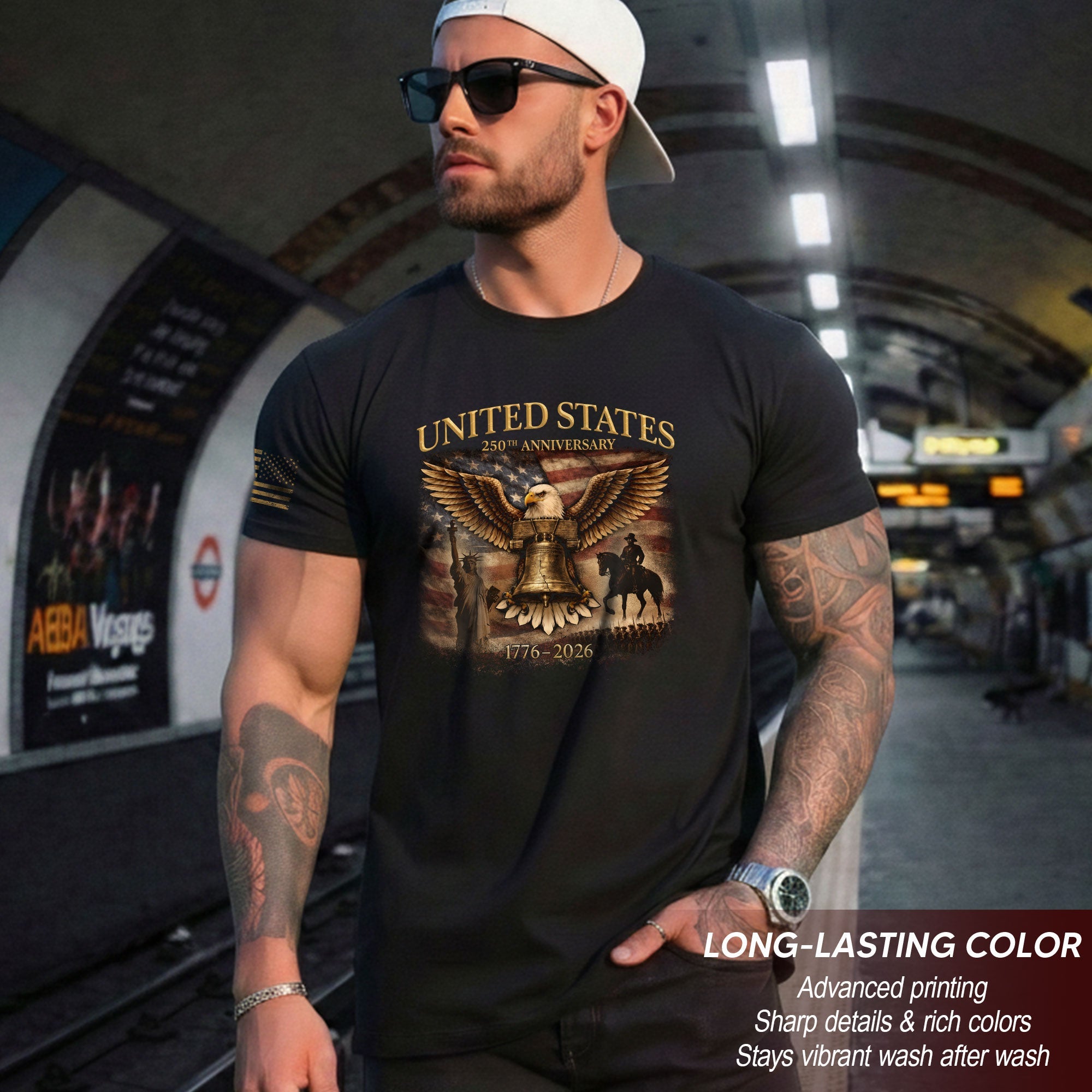 USA 250th Anniversary 250 Years Shirt 1776-2026 Liberty Bell Eagle Patriotic