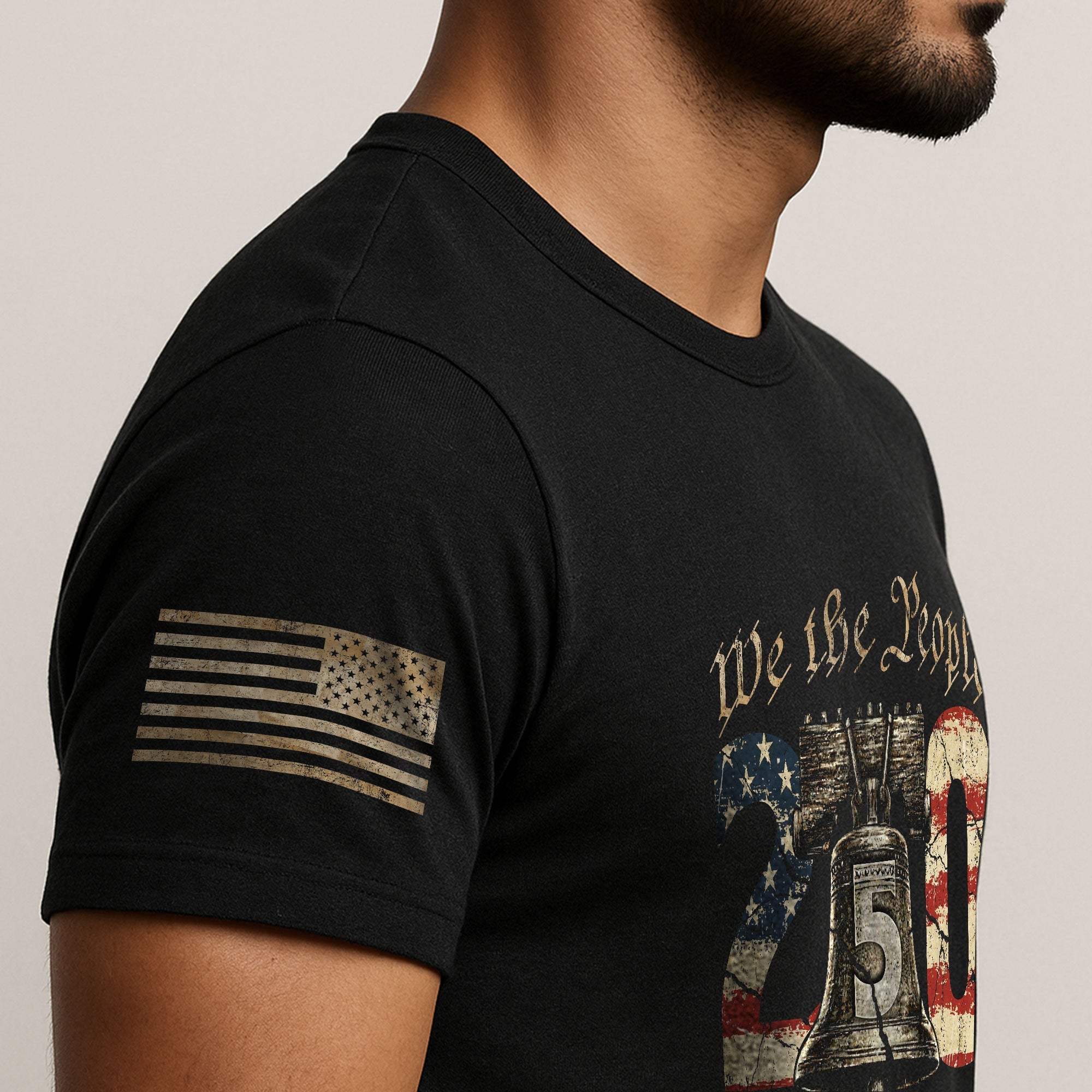 USA 250th Anniversary Shirt 1776-2026 Liberty Bell We The People Patriotic for Men