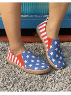 All Season America Flag Canvas Shallow Shoes
