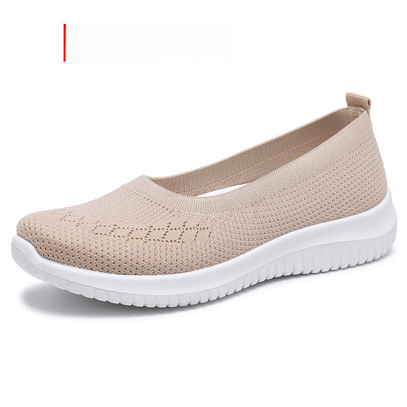 Women's Casual Single Shoes Slip-on Loafers Flats Comfortable Breathable Slip-resistant Walking Shoes For Everyday Wear