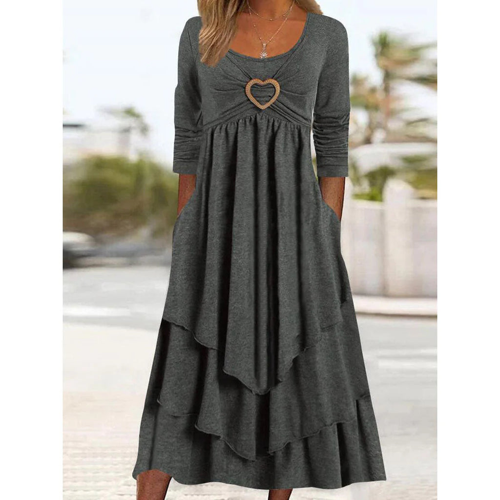 rochie cu tivul stratificat