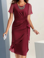 Chiffon patchwork dress