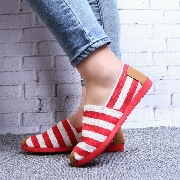 America Flag Canvas All Season Shallow Shoes