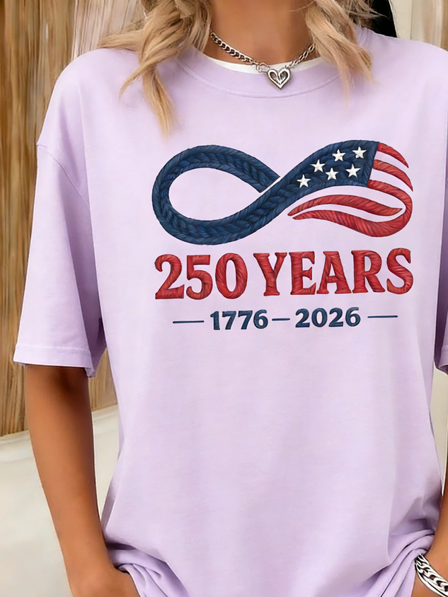 250th anniversary Regular Fit Cotton Casual Crew Neck T-Shirt