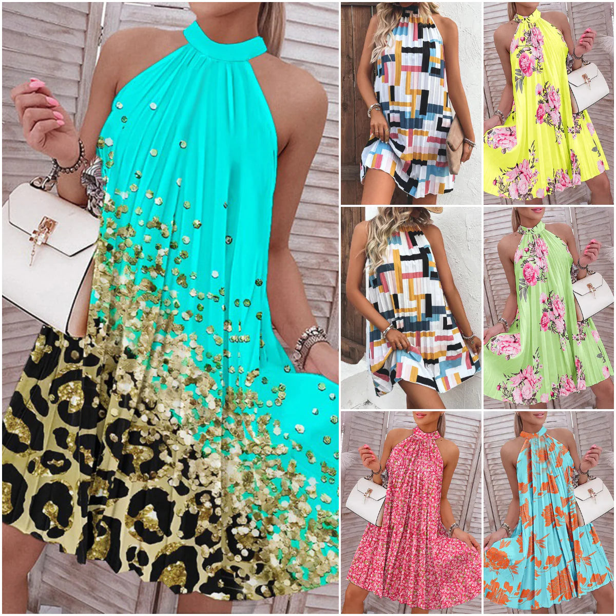Rochie plisată fără umeri