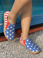All Season America Flag Canvas Shallow Shoes
