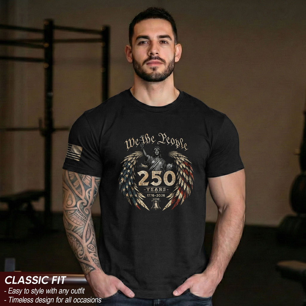 USA 250th Anniversary Shirt 1776-2026 We The People Statue of Liberty Patriotic for Men