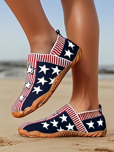 America Flag Casual All Season Shallow Shoes