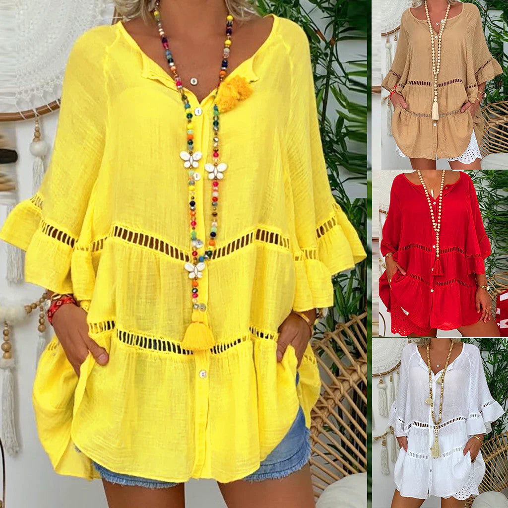 Plus-size loose-fitting top dress